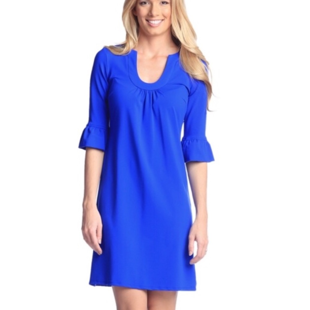 Jude Connally Blue Dress